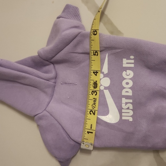 Dog Hoodie Keep Your Pup Warm and Stylish with a 'Just Dog It' hoodie sz XS NWOT - Picture 5 of 7